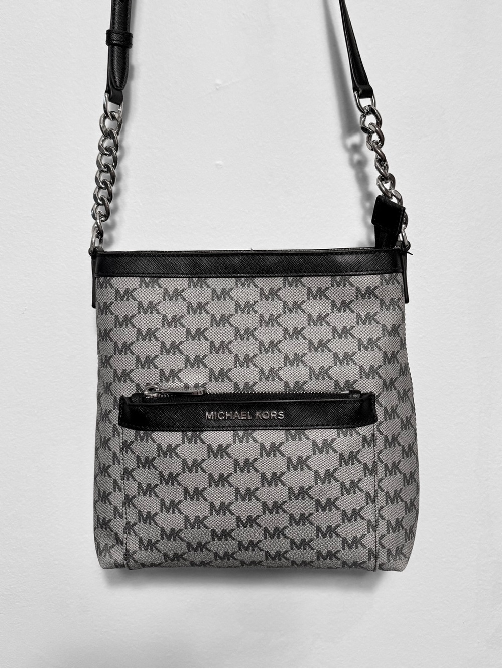 Michael Kors Monogram Chain Crossbody Bag